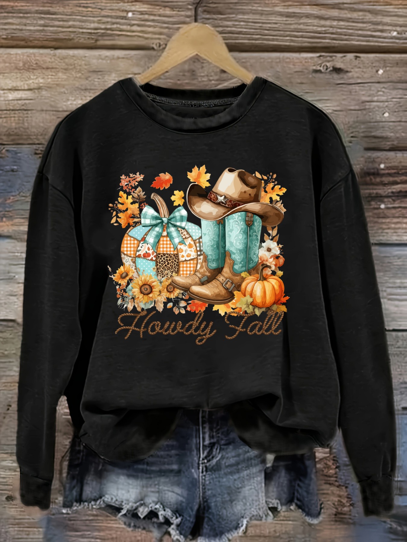 Boots - Camiseta Feminina Casual de Manga Longa