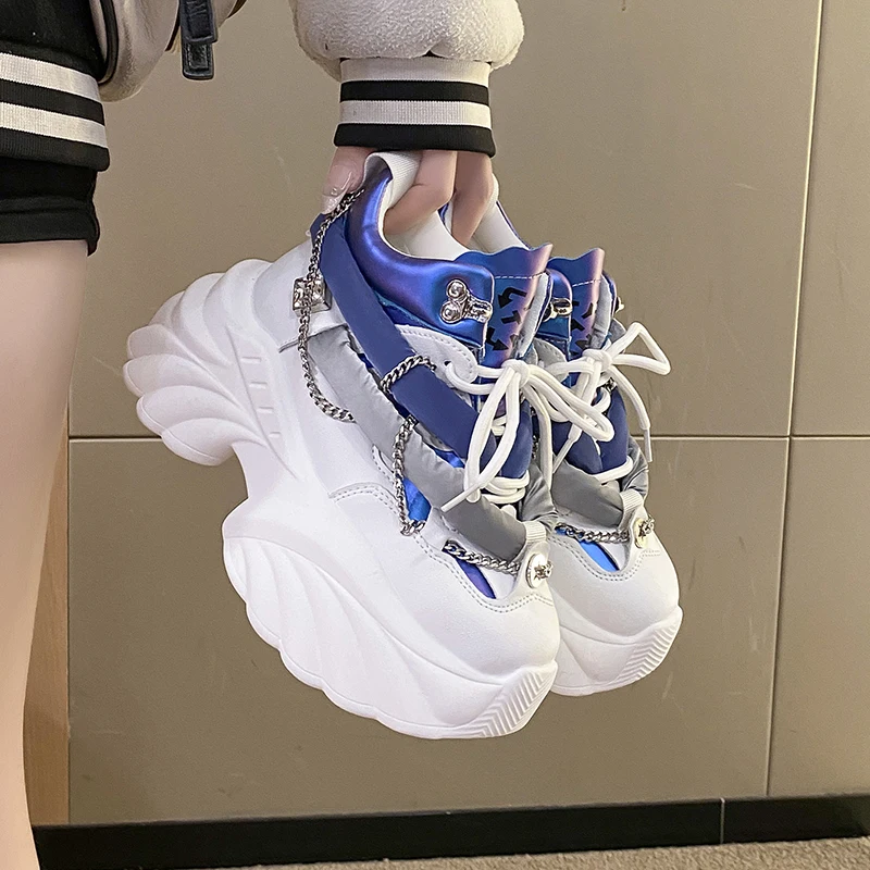 Breathable Mesh Athletic Shoes - Adorável kawaii mulher tênis cunha sapatos