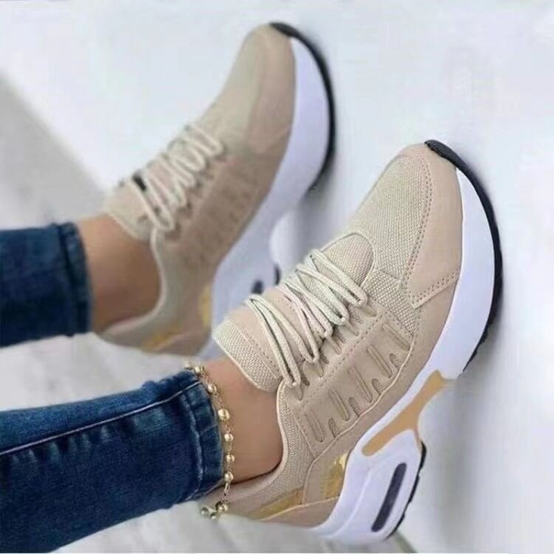 Tênis feminino de plataforma c - Breathable Mesh Athletic Shoes avaliação e preço