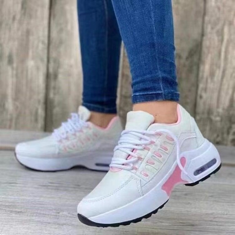 Tênis feminino de plataforma c - Breathable Mesh Athletic Shoes avaliação e preço